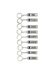 Brelok dwustronny z imieniem 10 cm x 1,5 cm