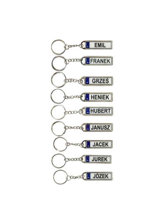 Brelok dwustronny z imieniem 10 cm x 1,5 cm