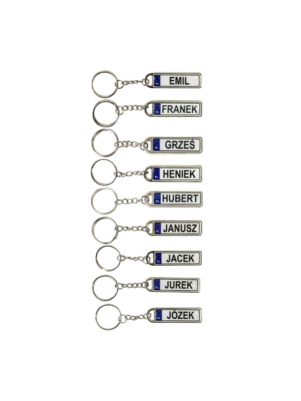 Brelok dwustronny z imieniem 10 cm x 1,5 cm