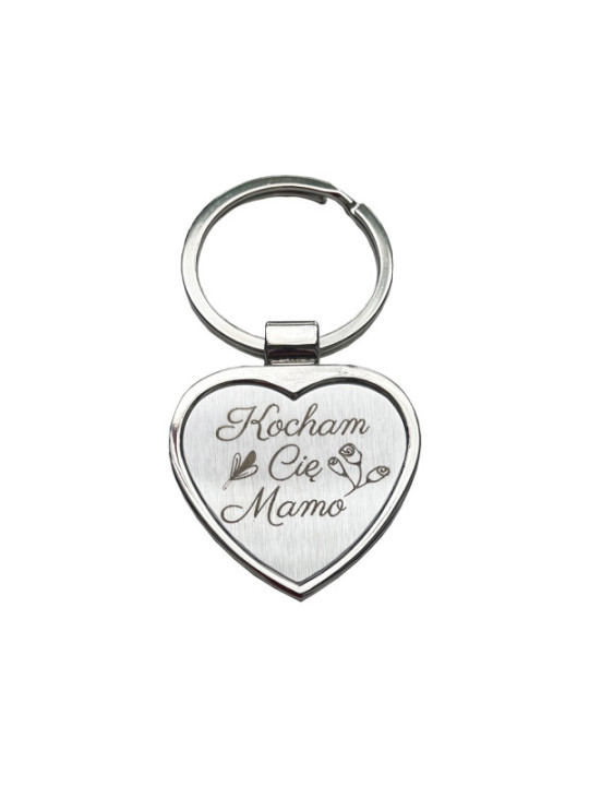 Brelok metalowy Kocham Cię Mamo 🌷 7cm x 3,5cm