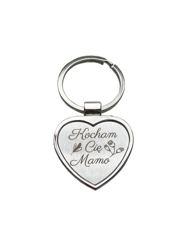 Brelok metalowy Kocham Cię Mamo 🌷 7cm x 3,5cm