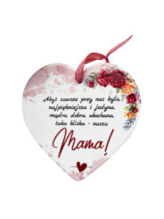 Ceramiczne serduszko mama 15,5cm x 15,5cm