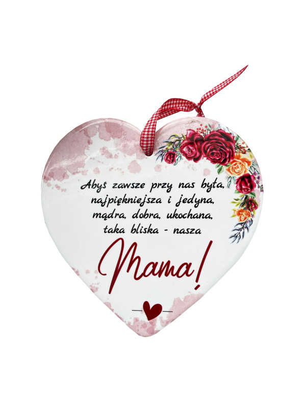 Ceramiczne serduszko mama 15,5cm x 15,5cm