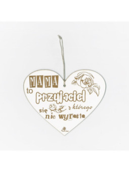 Drewniane serce dla mamy 15,5x12cm