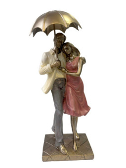 Figurka para z parasolką wys 28 cm