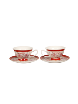 Filiżanki Retro z talerzykiem