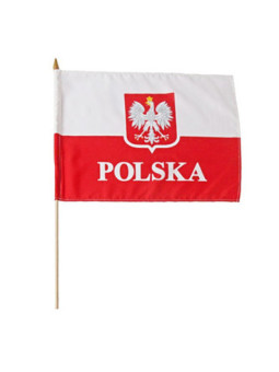 Flaga Polska Z Godłem 28x40