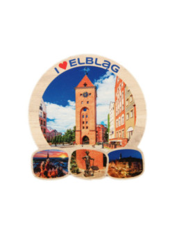 Magnes drewniany  I💖Elbląg 6 cm x 9 cm