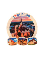 Magnes drewniany Ilove Elbląg 8 cm x 7 cm