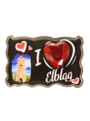 Magnes I love Elbląg ♥ 9 cm x 5 cm