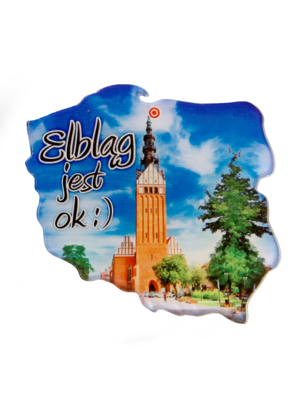Magnes na Lodówkę z Konturami Polski Elbląg jest ok:) 6 cm x 8 cm