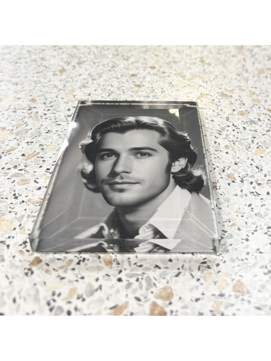 Zdjęcie Kryształowe Na Pomnik Czarno Białe 8x10 cm