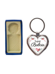 Zawieszka brelok dwustronny żelowy "Super Babcia" 8cm x 4cm