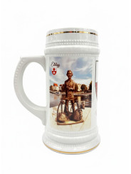 Kufel Biały Pamiątka z Elbląga