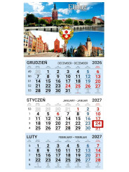 Kalendarz trójdzielny 2027 Elbląg – ścienny | Fotomark
