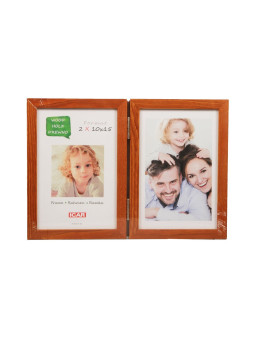 Podwójna ramka na zdjęcia 10x15 brązowa