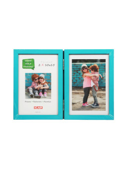 Podwójna ramka na zdjęcia 10x15 turkusowa