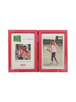 Podwójna ramka na zdjęcia 10x15 różowa