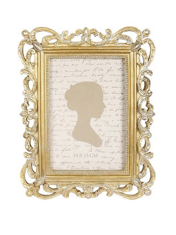 Złota Ramka Glamour Z Perełkami 10x15